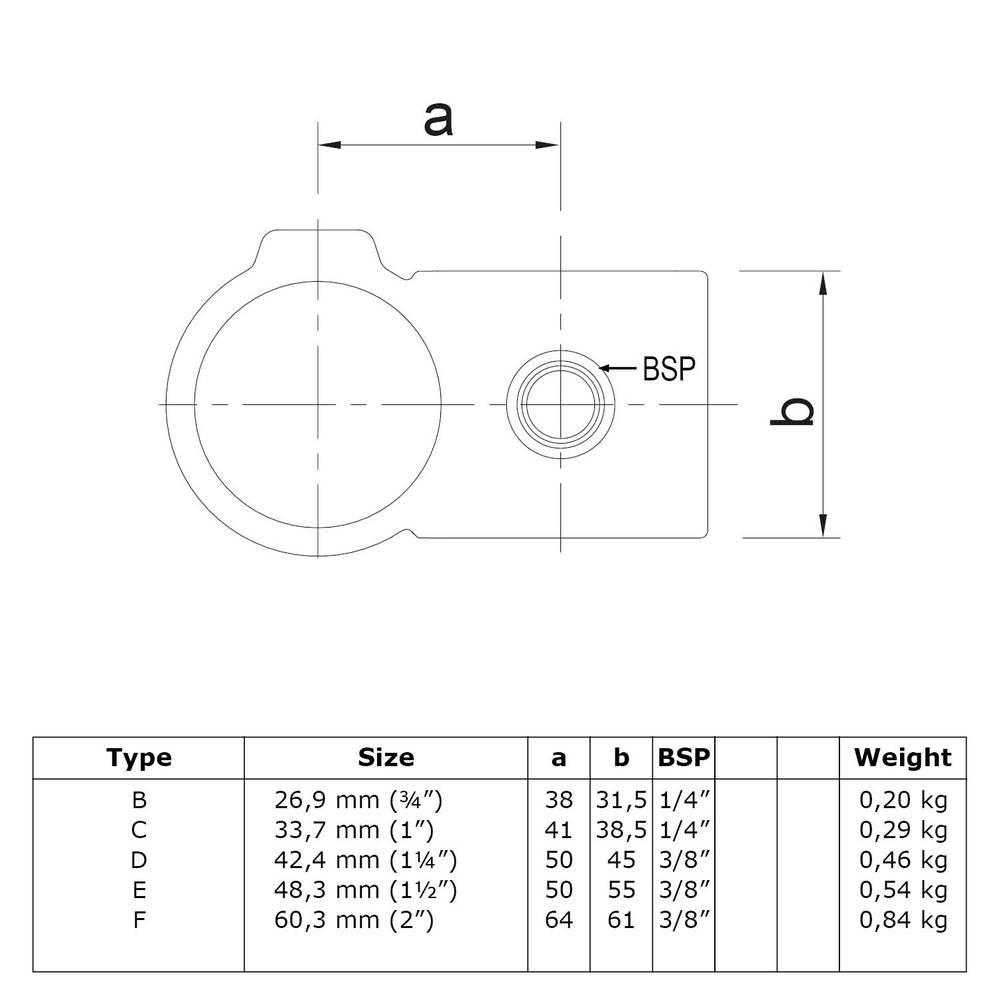 Doos Kruisstuk 90°-F / 60,3 mm (18 stuks)